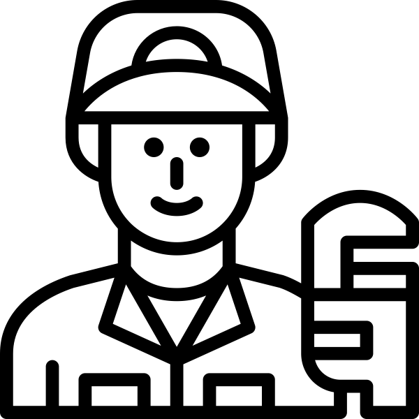 Plant symbol in black silhouette